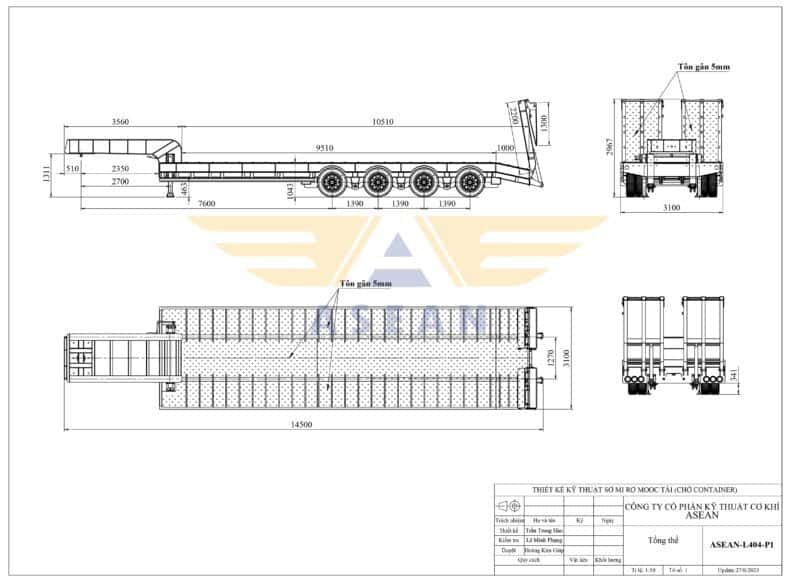 4 axle lowboy trailer for sale