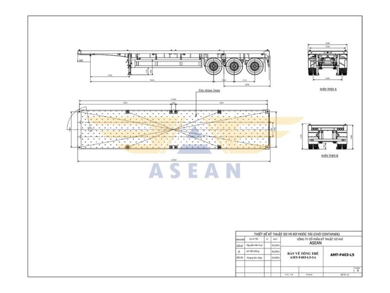 semi flatbed trailer