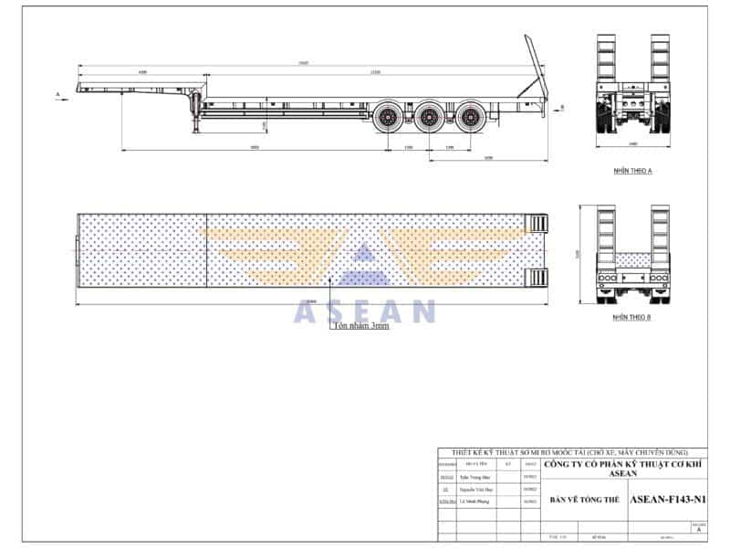 low flatbed trailer